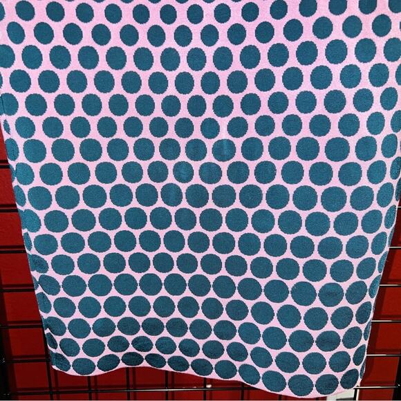 Zac Posen Polka Dot Knit Dress Size Medium Pink Green - Picture 10 of 13